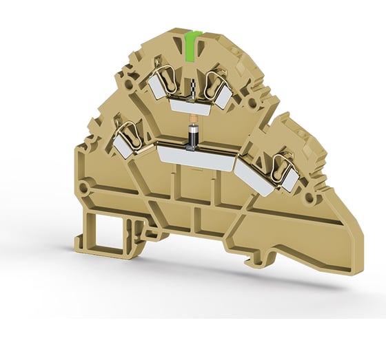 2-х ярусный пружинный клеммник Klemsan, 2,5 мм.кв., с индикацией 110 VAC, (бежевый); YBK2,5-2 FLD 110VAC 30 шт. 0.0.0.3.316610 1