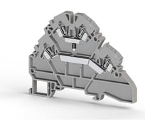 2-х ярусный пружинный клеммник Klemsan, 2,5 мм.кв., с диодом, (серый); YBK2,5-2FD-A 30 шт. 0.0.0.3.316219