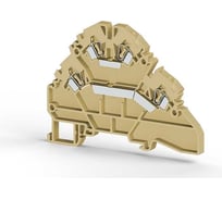 2-х ярусный пружинный клеммник Klemsan, 2,5 мм.кв., с диодом, (бежевый); YBK2,5-2FD-B 30 шт. 0.0.0.3.316220