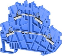 2-х ярусный пружинный быстрозажимной клеммник Klemsan (Push in), 4 мм.кв. (синий); PYK 4-2FN 25 шт. 0.0.0.3.307571