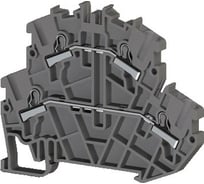 2-х ярусный пружинный быстрозажимной клеммник Klemsan (Push in), 4 мм.кв. (серый); PYK4-2F 25 шт. 0.0.0.3.307279