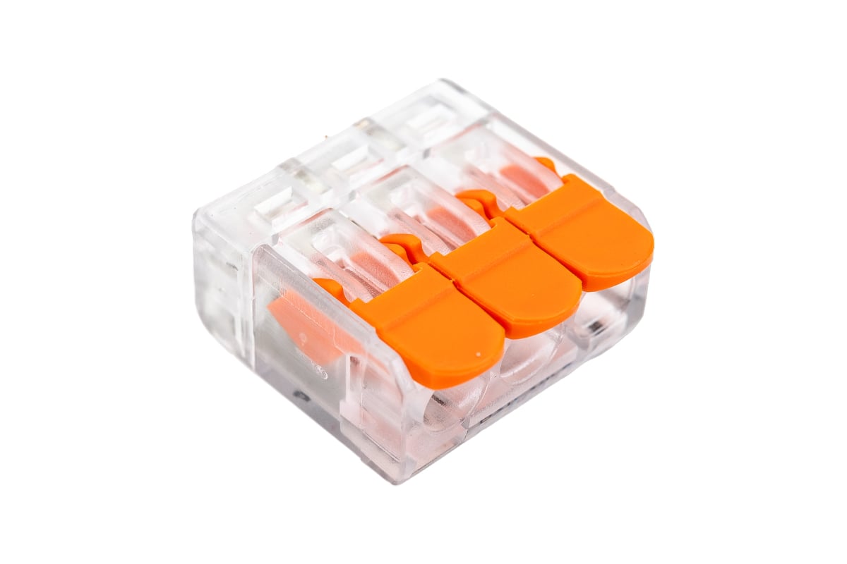 Трехпроводная клемма Gigant 6 шт/уп 0,08-2,5(4)мм² GCT-221-413-6 ...