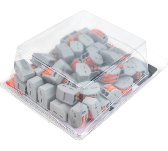 Двухпроводная клемма Gigant 50 шт/уп 0,08-2,5(4)мм² GCT-222-412-50