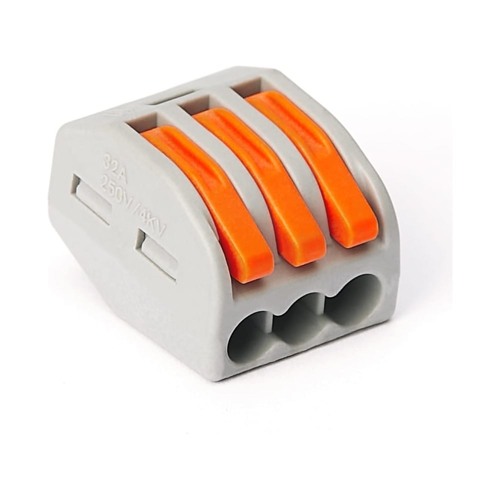 Трехпроводная клемма Gigant 20 шт/уп 0,08-2,5(4)мм² GCT-222-413-20 ...