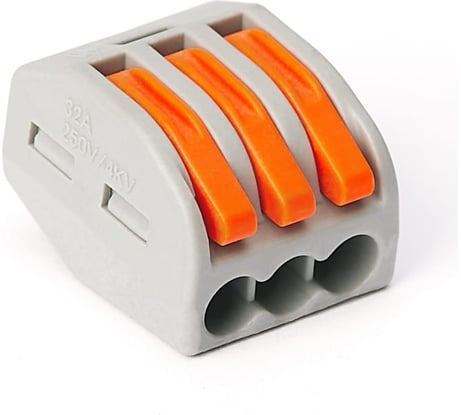 Трехпроводная клемма Gigant 20 шт/уп 0,08-2,5(4)мм² GCT-222-413-20