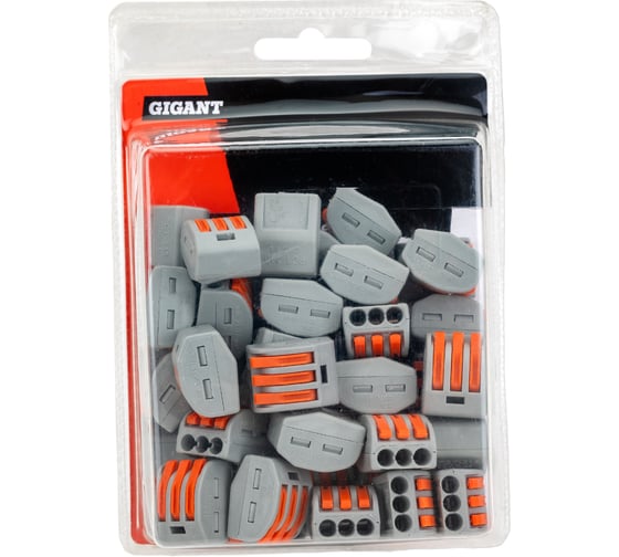Трехпроводная клемма Gigant 50 шт/уп 0,08-2,5(4)мм² GCT-222-413-50
