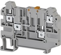 Клеммник Klemsan 4-х выводной с размыкателем, 4 мм.кв., (серый); AVK 4 CCA 50 шт. 0.0.0.3.325219