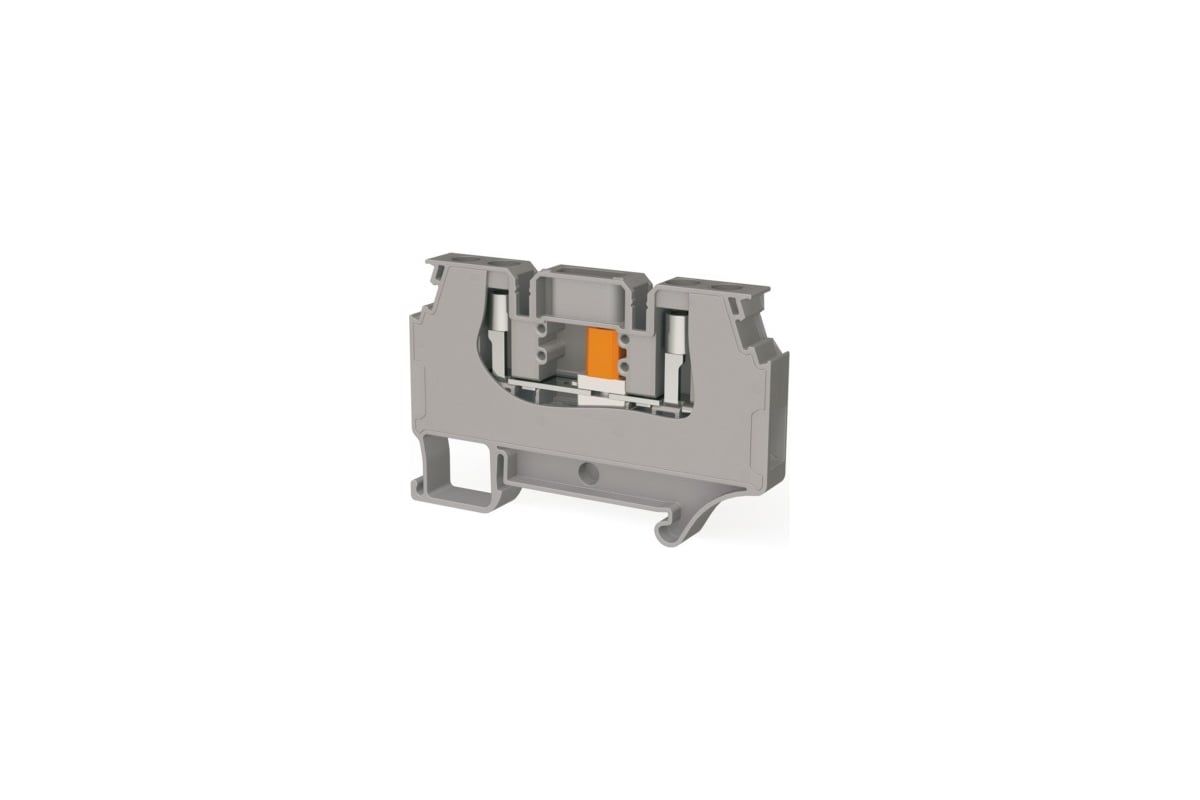 Клеммник Klemsan измерительный с 2-мя тест.разъемами, 6мм.кв., (серый ...