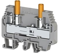 Клеммник Klemsan измерительный с 2-мя тест.разъемами, 6мм.кв., (серый); WGO3 50 шт. 0.0.0.3.375692