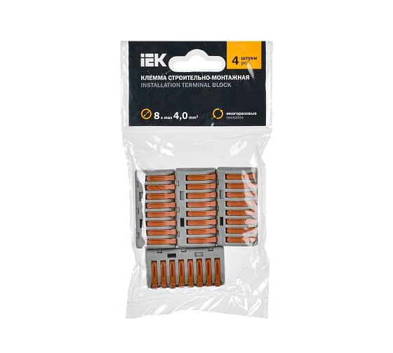 Строительно-монтажная клемма IEK СМК 222-418 (4шт/упак) UKZ20-418-004