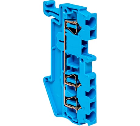 Клеммная пружинная колодка EKF JXB-ST-2.5 31А 3 вывода синяя plc-jxb-st-2.5-3-blue