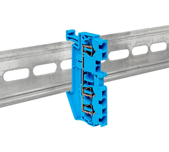 Клеммная пружинная колодка EKF JXB-ST-2.5 31А 3 вывода синяя plc-jxb-st-2.5-3-blue