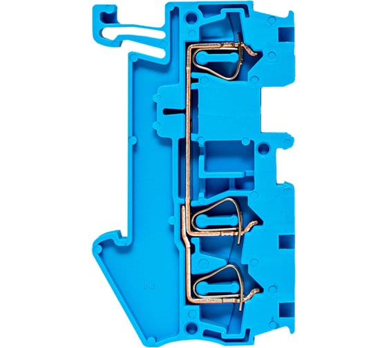 Клеммная пружинная колодка EKF JXB-ST-2.5 31А 3 вывода синяя plc-jxb-st-2.5-3-blue