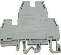 Проходной зажим DKC DAS.4 CIGR серый 2 уровня 2,5 кв.мм, с перемычкой между уровням ZDS117GR