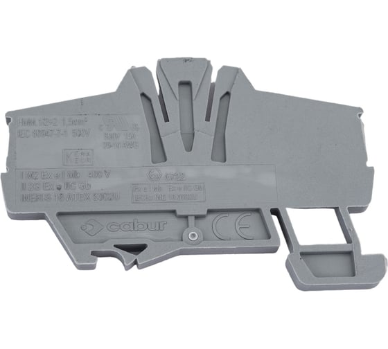 Проходной зажим DKC HMM.1 2 2GR 1,5 кв.мм серый 2 ввод 2 вывода ZHM420GR 1