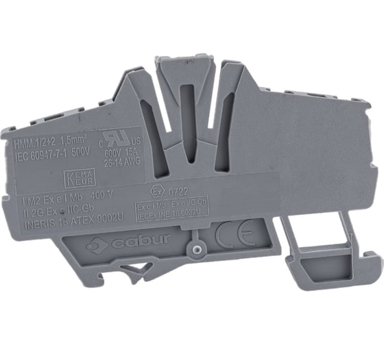 Проходной зажим DKC HMM.1 2 2GR 1,5 кв.мм серый 2 ввод 2 вывода ZHM420GR