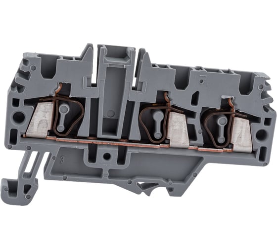 Проходной зажим DKC HMM.2 1 2GR 2,5 кв.мм серый 1 ввод 2 вывода ZHM510GR
