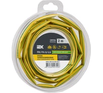 Термоусадочная трубка IEK ТТУ нг-ls 3/1,5 желто-зеленая (2м/упак) UDR12-003-D15-002-K52-T