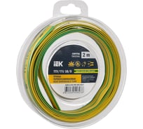 Термоусадочная трубка IEK ТТУ нг-ls 10/5 желто-зеленый (2м/упак) UDR12-010-005-002-K52-T