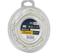 Термоусадочная трубка IEK ТТУ нг-ls 4/2 белая (2м/упак) UDR12-004-002-002-K01-T