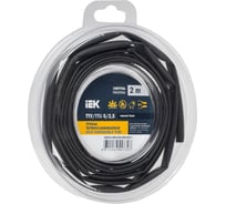 Термоусадочная трубка IEK ТТУ нг-ls 5/2,5 черная (2м/упак) UDR12-005-D25-002-K02-T