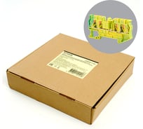 Пружинный 4-проводной проходной зажим STEKKER ЗНИ - 4 ,jxb pt 4 , желтый,зеленый ld574-1-40, 49262