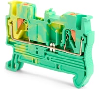 2-проводной проходной пружинный зажим STEKKER зни - 2,5, jxb pt 2,5, желтый, зеленый ld572-1-25, 100 штук в упаковке 49257