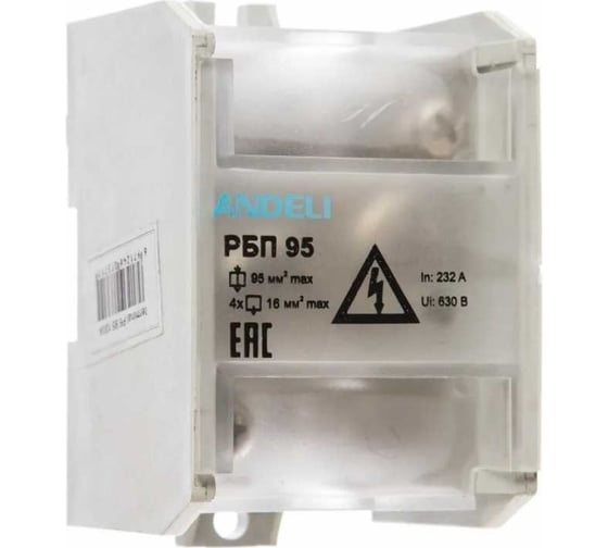 Распределительный проходной блок ANDELI РБП-95 232/100А ADL16-400