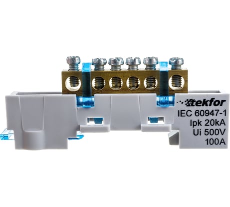 Шина Tekfor нулевая неизолированная KSN-7-6x9-06 BLUE 06-08-001