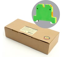 Наборный изолированный (винтовой) зажим STEKKER Ld551-4-40 ЗНИ 4,0 мм2 (jxb 4), желтый-зеленый, 49487