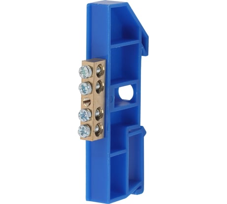 Шина PE ЭРА NO22243 земля, на DIN, изолированная, ШНИ-6х9-4-Д-синий Б0033424