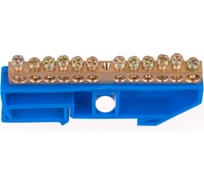 Шина PE ЭРА NO22247 земля, на DIN, изолированная, ШНИ-6х9-12-Д-синий Б0033428