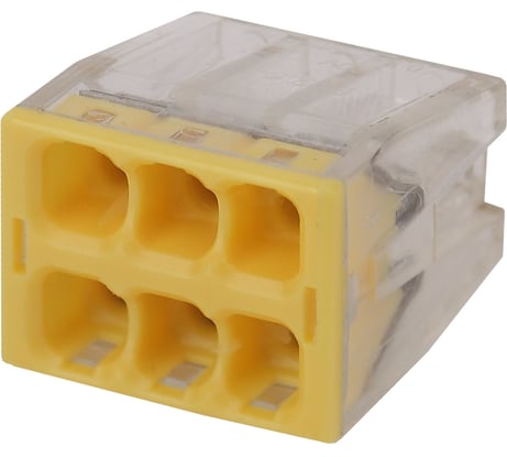 Компактная клемма СМК ЭРА NO-224-32 серии 206, 6 отверстий, 0,5-2,5 мм2 Б0043950