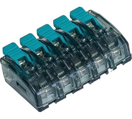 Компактная клемма с рычагом ЭРА NO22448 серии 415, 5 отверстий, 0,5-4 мм2 Б0043966