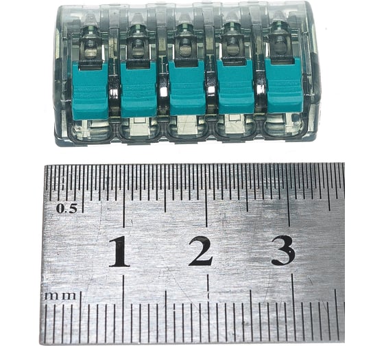 Компактная клемма с рычагом ЭРА NO22448 серии 415, 5 отверстий, 0,5-4 мм2 Б0043966