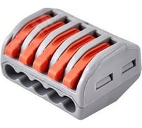 Соединительная клемма Electrodeel 5-контактная диапазон сечений 0,08-4,0 мм2. номинальный ток/напряжение: 32а/400в. упак из 50 шт ED 222-415