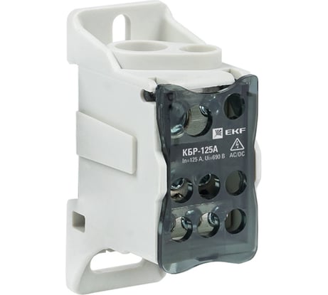 Распределительный блок EKF КБР на DIN-рейку и монтажную панель, 125A, PROxima plc-kbr125