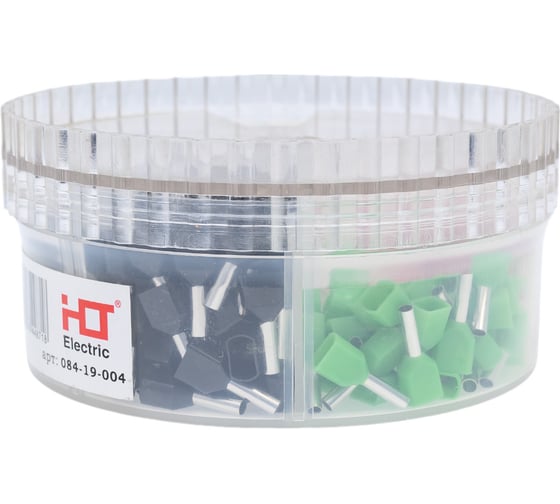 Набор наконечников HLT НШвИ2 №4 ТE0508-50шт., ТE7508-50шт., ТE1008-50шт., ТE1508-50шт., ТE2510-50шт. 084-19-004
