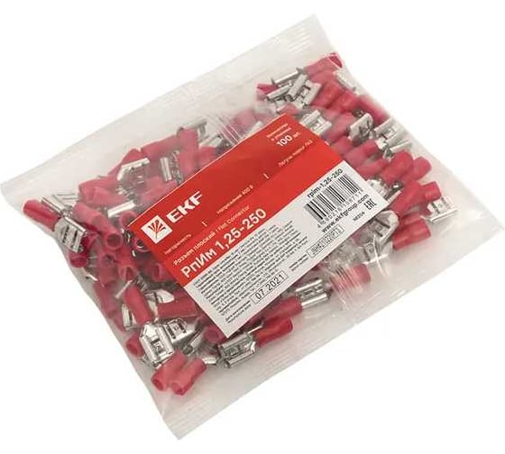 Разъем EKF плоский, РпИм 1,25-250, 100шт, PROxima rpim-1,25-250