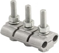 Соединительный плашечный зажим EKF 3 болта М6 (D провода 9,6...11,4 мм) ПА-2-2 PROxima 6 шт pa-2-2