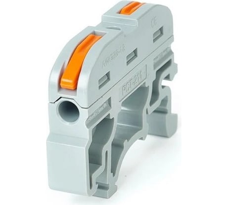 Соединительная проходная клемма HLT 1 полюс на DIN-рейку СК-411-1 0.4-2.5мм² и 0.5-4.0мм² 5шт./уп. 081-19-100