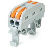 Соединительная проходная клемма HLT 2 полюс на DIN-рейку СК-412-2 0.4-2.5мм² и 0.5-4.0мм² 3шт./уп. 081-19-101