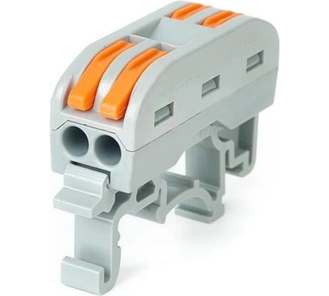 Соединительная проходная клемма HLT 2 полюс на DIN-рейку СК-412-2 0.4-2.5мм² и 0.5-4.0мм² 081-19-018