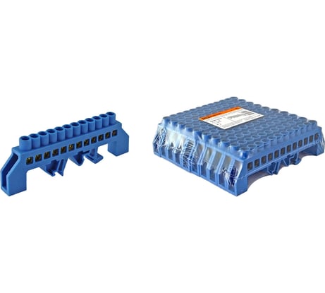 Шина TDM ELECTRIC "N" нулевая, в изоляторе, на DIN-рейку, 8x12мм, 12 групп, SQ 0801-0079