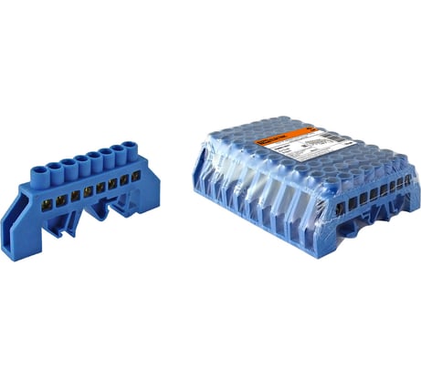 Шина TDM ELECTRIC "N" нулевая, в изоляторе, на DIN-рейку, 8x12мм, 8 групп, SQ0801-0077