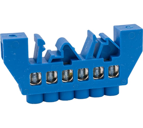 Шина TDM ELECTRIC "N" нулевая, в изоляторе, на DIN-рейку, 8x12мм, 6 групп, SQ0801-0076