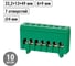 Шина N нулевая в изоляторе на DIN-рейку TDM ELECTRIC 6x9мм 7 групп SQ0801-0082 2