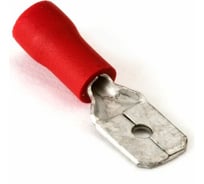 Разъем Партнер клемма ножевая, вилка, изолированная, 1,5x6,3 мм, красная, 140шт ФАС PAR 00004559 140