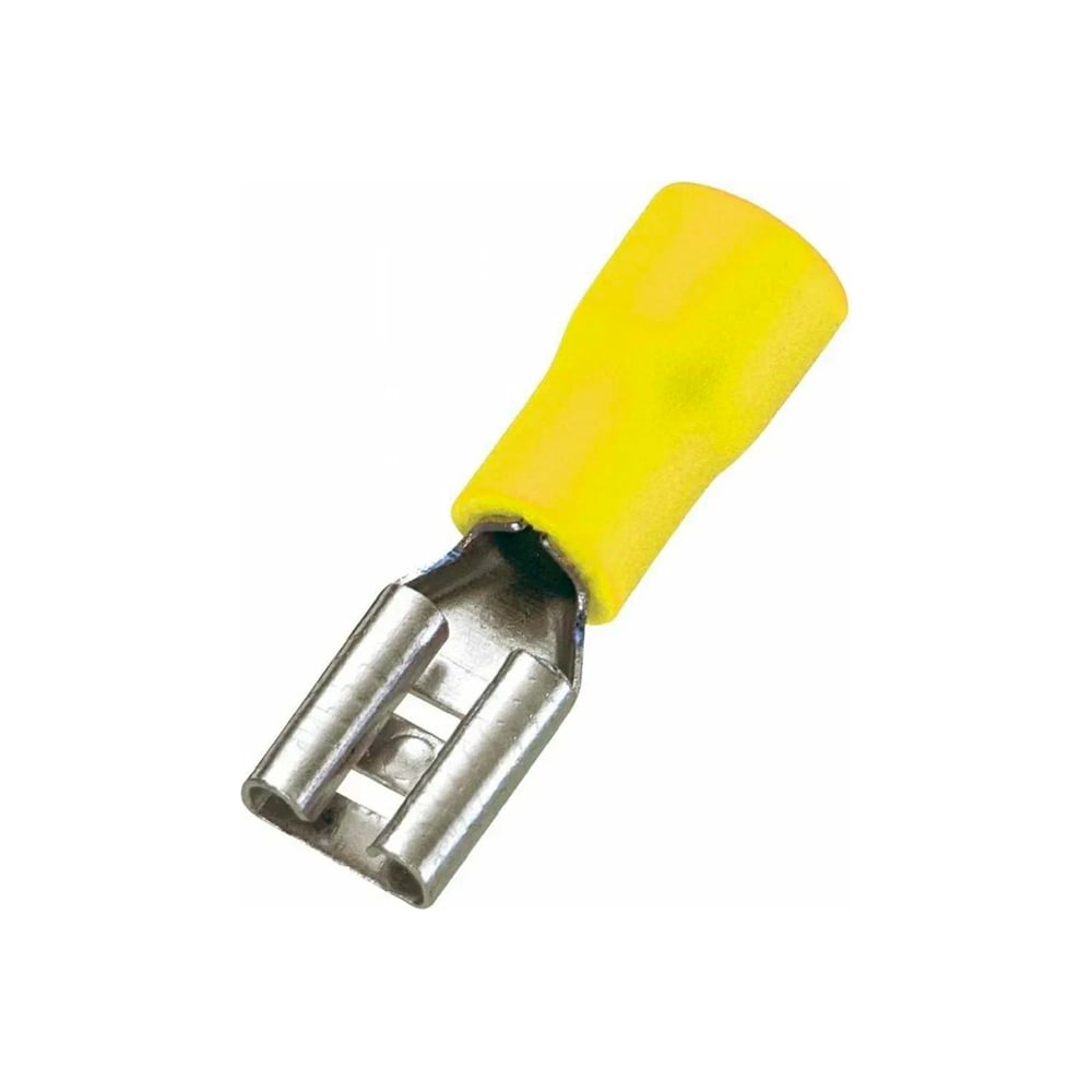 Разъем Партнер клемма ножевая, розетка, 6x6,3мм, желтая 90шт ФАС PAR ...