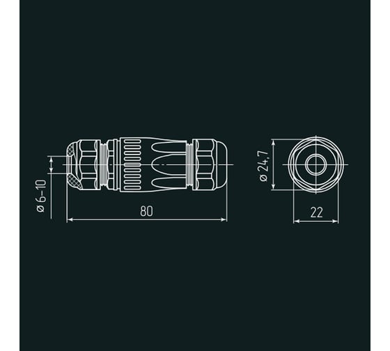 Кабельный коннектор FORTISFLEX ffc-22/4р-ip68 89665